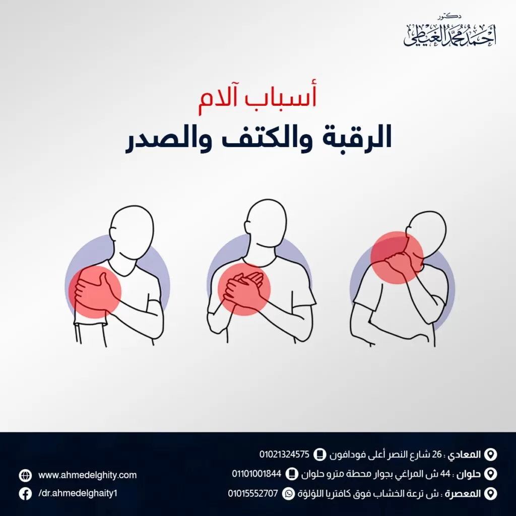 أسباب آلام الرقبة والكتف والصدر 