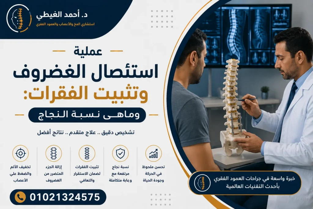 عملية استئصال الغضروف وتثبيت الفقرات